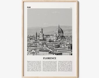 Florence Print Black and White No 1, Florence Wall Art, Florence Poster, Florence Photo, Florence Decor, Italy, Firenze, Tuscany, Italia