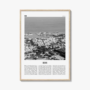 Kos Print Schwarz und weiß, Kos Wandkunst, Kos Poster, Kos Foto, Kos Wanddekor, Cos, AKie, Griechenland, Europa, Griechisch, Ägäis