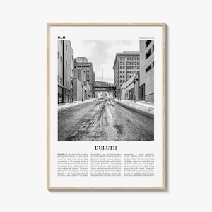 Duluth Print Black and White, Duluth Wall Art, Duluth Poster, Duluth Photo, Duluth Wall Decor, Minnesota, USA, United States, North America