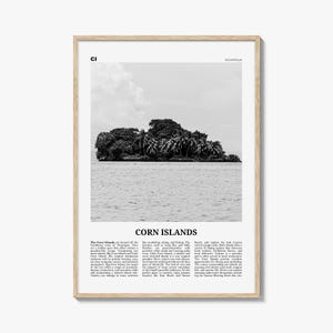 Corn Islands Print Black and White, Corn Islands Wall Art, Corn Islands Poster, Corn Islands Photo, Corn Islands Wall Décor, Nicaragua