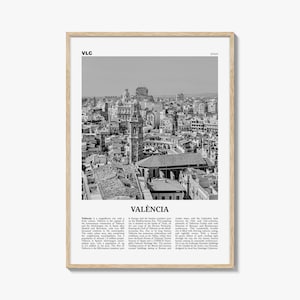 Valencia Print Black and White No 2, Valencia Wall Art, Valencia Poster, Valencia Photo, Valencia Wall Decor, Spain, València, España