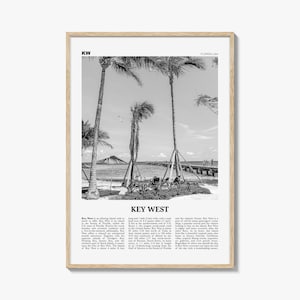 Key West Print zwart-wit nr. 1, Key West Wall Art, Key West-poster, Key West-foto, Key West, Florida, VS, Verenigde Staten, Amerika