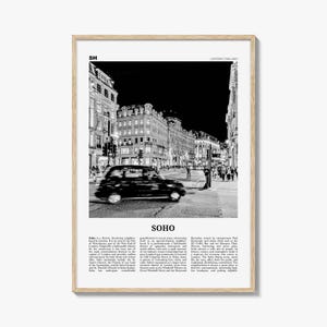 Impression Soho London : photographie en noir et blanc, Angleterre, Royaume-Uni