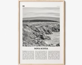 Nova Scotia Print Black and White, Nova Scotia Wall Art, Nova Scotia Poster, Nova Scotia Photo, Canada, New Scotland, Halifax