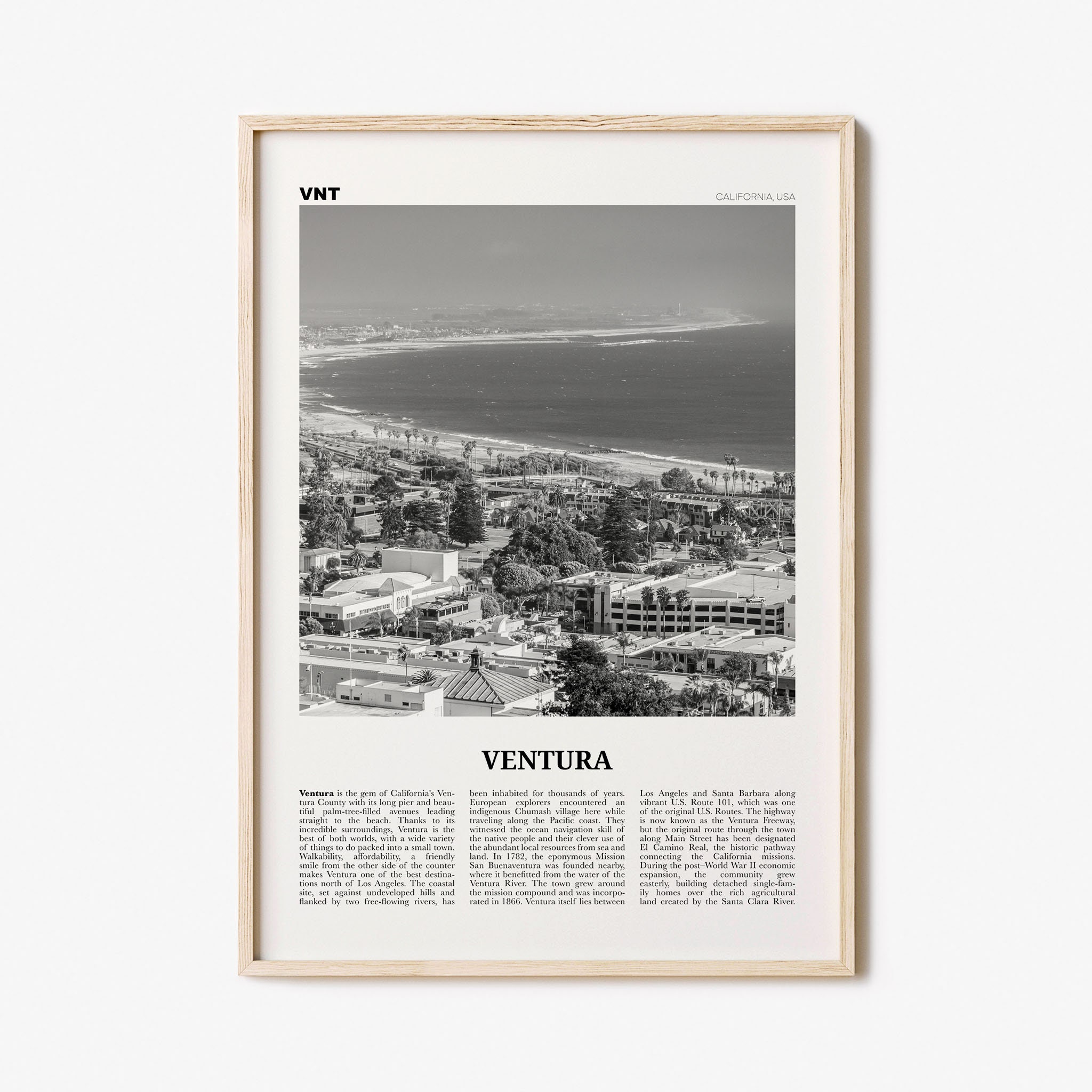 Ventura Print Black and White Sky Ventura Wall Art Ventura Etsy
