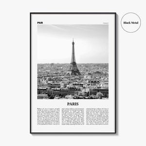 Paris Poster Print Black and White, Eiffel Tower Photo, France Travel Wall Art, Île-de-France image 9