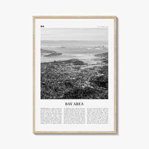 Bay Area Print Schwarzweiß Nr. 2, Bay Area Wandkunst, Bay Areal Poster, Kalifornien, USA, Vereinigte Staaten, Bay Areal Foto