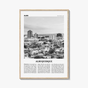 Albuquerque Print Black and White, Albuquerque Wall Art, Albuquerque Poster, Albuquerque Photo, Albuquerque Wall Décor, New Mexico, USA