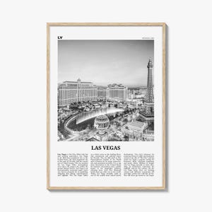 Las Vegas Print Black and White No 1, Las Vegas Wall Art, Las Vegas Poster, Las Vegas Photo, Bellagio, Nevada, USA, United States