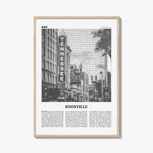 Knoxville Print Black and White No 1, Knoxville Wall Art, Knoxville Poster, Knoxville Photo, Knoxville Wall Décor, Tennessee, USA
