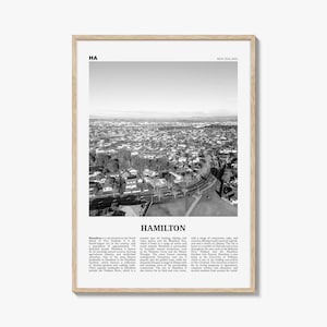 Hamilton Print Black and White New Zealand, Hamilton Wall Art, Hamilton Poster, Hamilton Photo, Hamilton Wall Décor, Hamilton Map