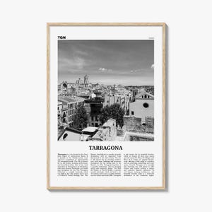 Tarragona Poster Schwarzweiß, Tarragona Wandkunst, Tarragona Poster, Tarragona Foto, Tarragona Wanddekor, Tarragona Karte, Spanien
