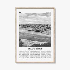 Solana Beach Print schwarz weiß, Solana Beach Wandkunst, Solana Beach Poster, Solana Beach Foto, Kalifornien, USA, Vereinigte Staaten, Amerika