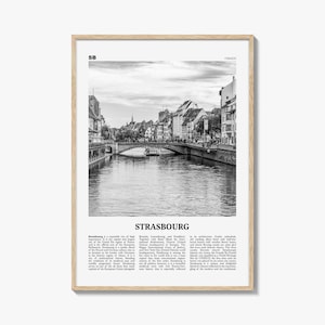 Strasbourg Print Black and White, Strasbourg Wall Art, Strasbourg Poster, Strasbourg Photo, Strasbourg Décor, France, Straßburg, Bas-Rhin