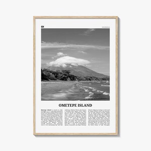 Insel Ometepe Poster Schwarz weiß, Insel Ometepe, Wandkunst, Insel Ometepe Poster, Insel Ometepe Foto, Wanddekoration Ometepe, Nicaragua