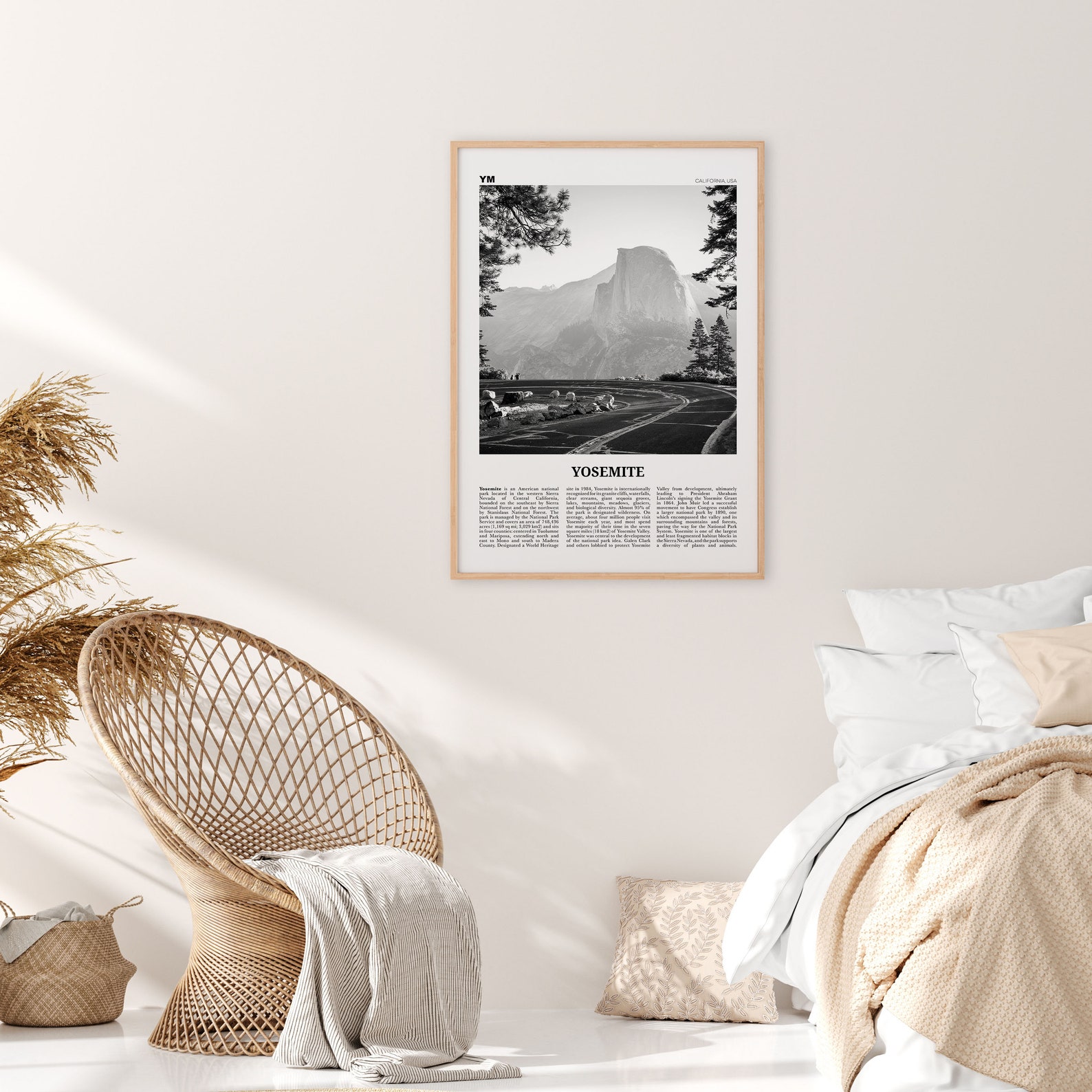 Yosemite Print Black and White Yosemite Wall Art Yosemite | Etsy