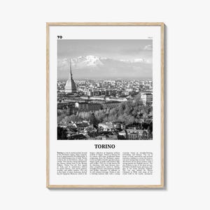 Torino Print Black and White, Torino Wall Art, Torino Poster, Torino Photo, Torino Wall Décor, Torino Map, Italia