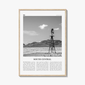 South Central Print Black and White, South Central Wall Art, South Central Poster, South Central Photo, South Central Décor, United States