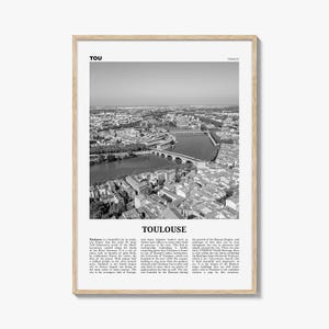 Toulouse Print Black and White, Toulouse Wall Art, Toulouse Poster, Toulouse Photo, Toulouse Wall Décor, France
