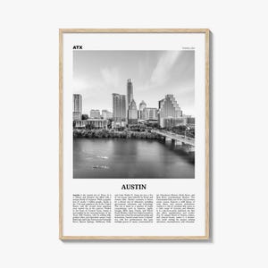 Austin Print Schwarzweiß Nr. 3, Austin Wandkunst, Austin Poster, Austin Foto, Austin Decor, Texas, USA, Vereinigte Staaten, Nordamerika