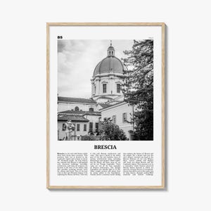 Brescia Print Black and White, Brescia Wall Art, Brescia Poster, Brescia Photo, Brescia Wall Décor, Brescia Map, Italy
