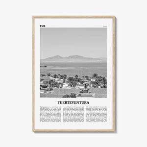 Fuerteventura Poster Schwarzweiß, Fuerteventura Wandkunst, Fuerteventura Poster, Fuerteventura Foto, Spanien, España, Europa
