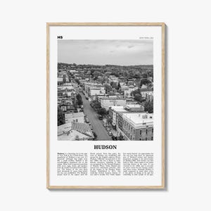 Hudson Print Black and White, Hudson Wall Art, Hudson Poster, Hudson Photo, Hudson Wall Décor, New York, USA, United States