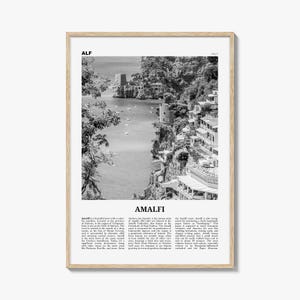 Amalfi Print schwarz weiß Nr. 2, Amalfi Wandkunst, Amalfi Poster, Amalfi Foto, Amalfi Wanddekoration, Stadt Print, Italien, Amalfitana, Italia
