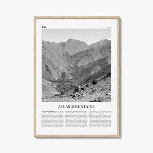 Atlas Mountains Print Black and White, Atlas Mountains Wall Art, Atlas Mountains Poster, Atlas Mountains Photo, Atlas Mountains Wall Décor