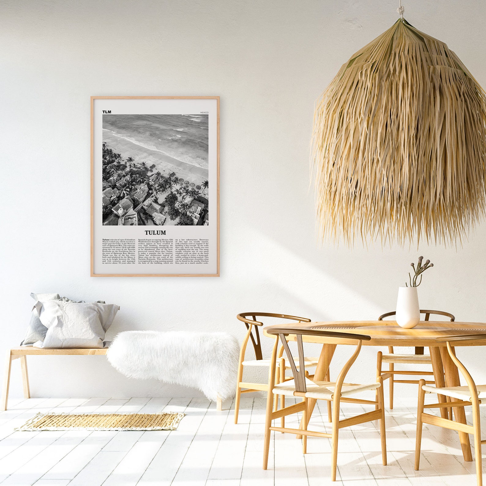 Tulum Print Black and White Tulum Wall Art Tulum Poster | Etsy