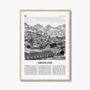 Greenland Print Black and White, Greenland Wall Art, Greenland Poster, Greenland Photo, Kalaallit, Nunaat, Grønland, Godthåb, North America