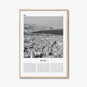 Puno Print Black and White, Puno Wall Art, Puno Poster, Puno Photo, Puno Wall Décor, Puno Map, Peru