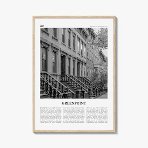 Greenpoint Print Schwarzweiß, Greenpoint Wandkunst, Greenpoint Poster, Greenpoint Foto, Greenpoint Wanddekor, Brooklyn, New York, USA