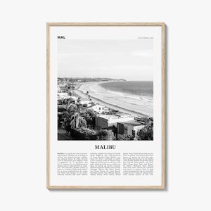 Malibu Print Black and White No 2, Malibu Wall Art, Malibu Poster, Malibu Photo, Malibu Wall Decor, California, USA, United States