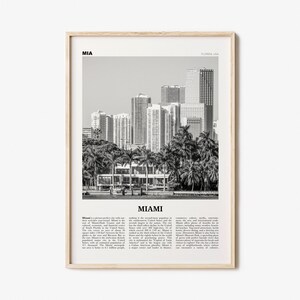 Miami Print Black and White No 4, Miami Wall Art, Miami Poster, Miami Photo, Miami Wall Decor, Miami Beach, Florida, USA, United States