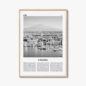 Catania Print Black and White, Catania Wall Art, Catania Poster, Catania Photo, Catania Wall Décor, Italia, Italy, Sicily