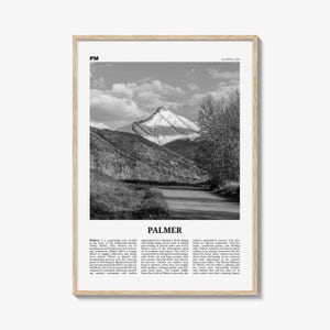 Palmer Print Schwarzweiß, Palmer Wandkunst, Palmer Poster, Palmer Foto, Palmer Wanddekoration, Palmer Karte, USA