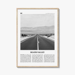 Death Valley-afdruk zwart-wit nr. 2, kunst aan de muur Death Valley, poster Death Valley, Death Valley-foto, Californië, Nevada, VS