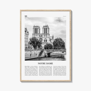 Notre Dame Print Schwarzweiß Frankreich, Notre Dame Wandkunst, Notre Dame Poster, Notre Dame Foto, Notre Dame Karte, Frankreich