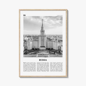 Stampa Russia in bianco e nero, Arte da parete Russia, Poster Russia, Foto Russia, Mosca, Federazione Russa, Российская Федерация, Europa