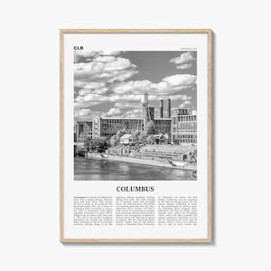 Columbus Print Black and White Georgia, Columbus Wall Art, Columbus Poster, Columbus Photo, Columbus Wall Décor, USA, United States