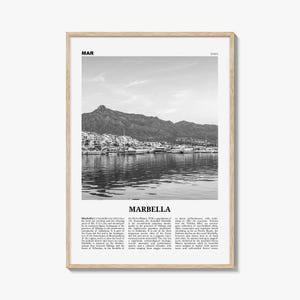 Marbella Print Black and White, Marbella Wall Art, Marbella Poster, Marbella Photo, Marbella Wall Decor, Andalusia, Spain, España, Europe