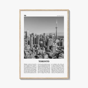 Toronto Print Black and White No 1, Toronto Wall Art, Toronto Poster, Toronto Photo, Toronto Wall Decor, Ontario, Canada, North America