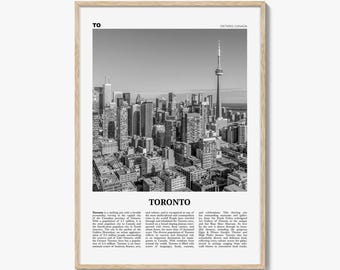Toronto Print Black and White No 1, Toronto Wall Art, Toronto Poster, Toronto Photo, Toronto Wall Decor, Ontario, Canada, North America