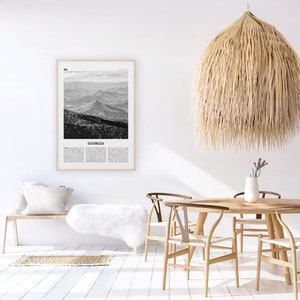 Georgia Print Black and White United States Landscape Georgia - Etsy
