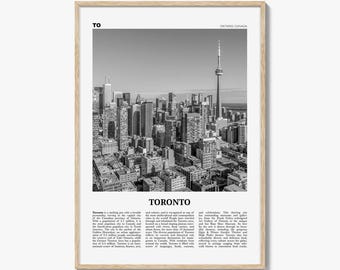 Toronto Poster Print Black and White, CN Tower Photo, Canada Wall Art