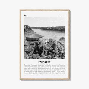 Paraguay Print Black and White No 1, Paraguay Wall Art, Paraguay Poster, Paraguay Photo, Paraguay Wall Decor, Asunción, South America