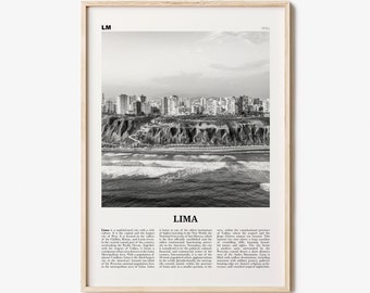 Lima Print Black and White No 2, Lima Wall Art, Lima Poster, Lima Photo, Lima Wall Decor, City Art Print, Peru, Perú, South America