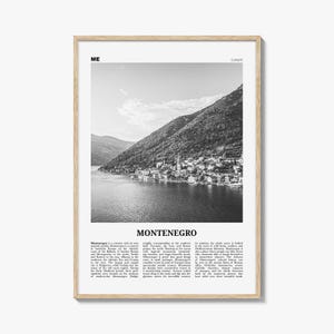 Montenegro Print Black and White, Montenegro Wall Art, Montenegro Poster, Montenegro Photo, Црна Гора, Crna, Gora, Podgorica, Balkan, Europe