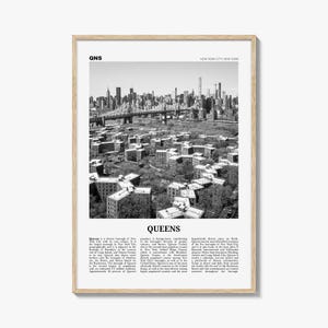 Queens Print Black and White New York No 1, Queens Wall Art, Queens Poster, Queens Photo, Queens Wall Decor, New York, USA, United States